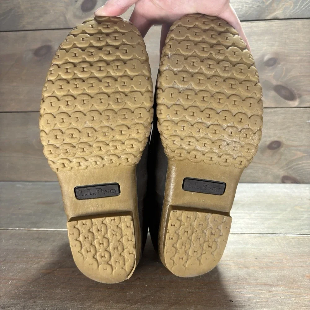 Ll bean moc boots womens size 8 shoes brown canvas waterproof snow shoes